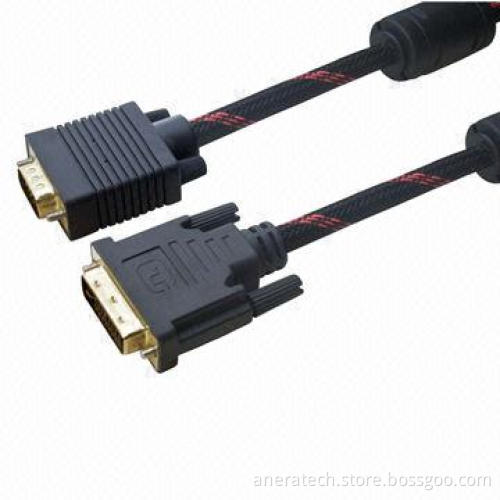 VGA HD15M to DVI 24+5M Cable
